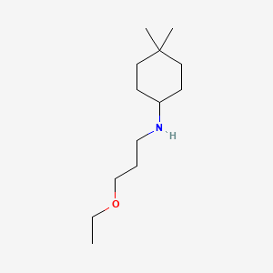 molecular formula C13H27NO B13252093 N-(3-ethoxypropyl)-4,4-dimethylcyclohexan-1-amine 