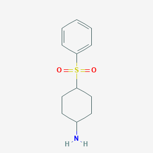 molecular formula C12H17NO2S B13252110 4-(Benzenesulfonyl)cyclohexan-1-amine 