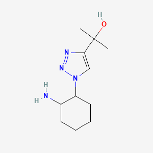 molecular formula C11H20N4O B13252136 2-[1-(2-Aminocyclohexyl)-1H-1,2,3-triazol-4-yl]propan-2-ol 