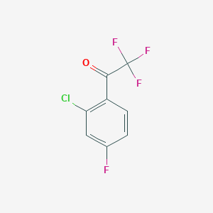 molecular formula C8H3ClF4O B1325215 2'-Chloro-4'-fluoro-2,2,2-trifluoroacetophenone CAS No. 886370-93-0