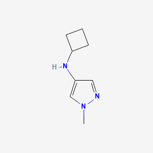 molecular formula C8H13N3 B13252151 N-cyclobutyl-1-methyl-1H-pyrazol-4-amine 