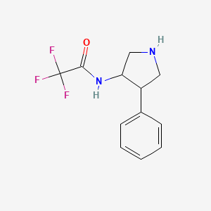 molecular formula C12H13F3N2O B13252159 2,2,2-trifluoro-N-(4-phenylpyrrolidin-3-yl)acetamide 