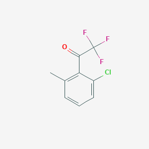 molecular formula C9H6ClF3O B1325218 1-(2-Chloro-6-methylphenyl)-2,2,2-trifluoroethanone CAS No. 886371-29-5