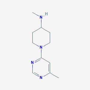 molecular formula C11H18N4 B13252213 N-methyl-1-(6-methylpyrimidin-4-yl)piperidin-4-amine 