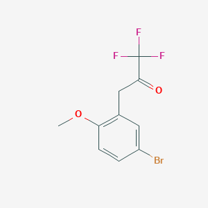 molecular formula C10H8BrF3O2 B1325222 3-(5-Bromo-2-methoxyphenyl)-1,1,1-trifluoro-2-propanone CAS No. 898787-45-6