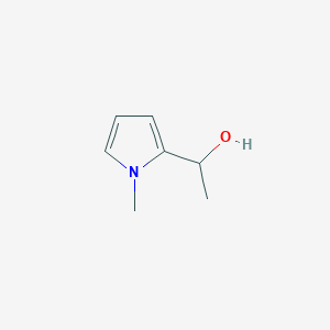 molecular formula C7H11NO B13252221 1-(1-Methyl-1H-pyrrol-2-yl)ethanol CAS No. 56423-58-6