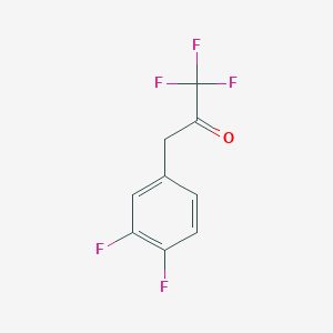 molecular formula C9H5F5O B1325223 3-(3,4-Difluorophenyl)-1,1,1-trifluoro-2-propanone CAS No. 898787-47-8