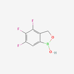 molecular formula C7H4BF3O2 B13252249 4,5,6-Trifluoro-1,3-dihydro-2,1-benzoxaborol-1-ol CAS No. 651326-79-3