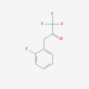 molecular formula C9H6F4O B1325226 3-(2-Fluorophenyl)-1,1,1-trifluoro-2-propanone CAS No. 898787-53-6