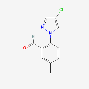 2-(4-Chloro-1H-pyrazol-1-yl)-5-methylbenzaldehyde