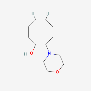 molecular formula C12H21NO2 B13252299 (4Z)-8-(Morpholin-4-yl)cyclooct-4-en-1-ol 