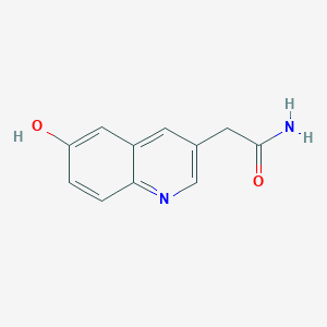 molecular formula C11H10N2O2 B13252333 2-(6-Hydroxyquinolin-3-yl)acetamide 