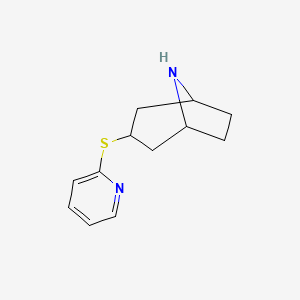 molecular formula C12H16N2S B13252342 3-(Pyridin-2-ylsulfanyl)-8-azabicyclo[3.2.1]octane 