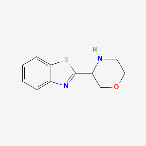 molecular formula C11H12N2OS B13252353 2-(Morpholin-3-yl)-1,3-benzothiazole 