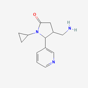 4-(Aminomethyl)-1-cyclopropyl-5-(pyridin-3-yl)pyrrolidin-2-one