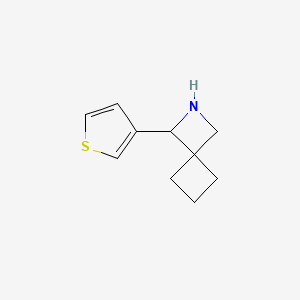 molecular formula C10H13NS B13252368 1-(Thiophen-3-yl)-2-azaspiro[3.3]heptane 