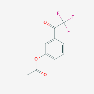 molecular formula C10H7F3O3 B1325237 3-(2,2,2-Trifluoroacetyl)phenyl acetate CAS No. 898787-73-0