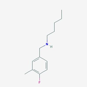 molecular formula C13H20FN B13252378 [(4-Fluoro-3-methylphenyl)methyl](pentyl)amine 