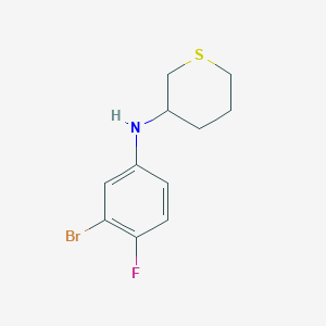 N-(3-Bromo-4-fluorophenyl)thian-3-amine