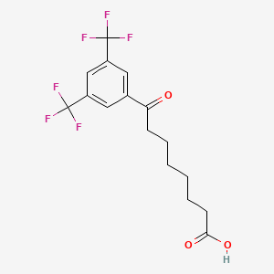 molecular formula C16H16F6O3 B1325244 8-(3,5-Ditrifluoromethylphenyl)-8-oxooctanoic acid CAS No. 898788-16-4