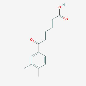 molecular formula C14H18O3 B1325245 6-(3,4-Dimethylphenyl)-6-oxohexanoic acid CAS No. 870286-97-8