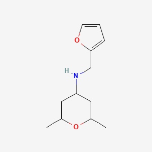 N-(Furan-2-ylmethyl)-2,6-dimethyloxan-4-amine