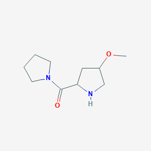 molecular formula C10H18N2O2 B13252551 4-Methoxy-2-(pyrrolidine-1-carbonyl)pyrrolidine 