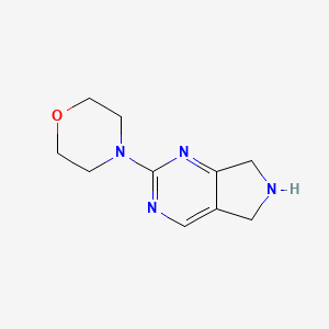 molecular formula C10H14N4O B13252563 4-{5H,6H,7H-pyrrolo[3,4-d]pyrimidin-2-yl}morpholine 