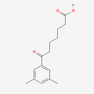 molecular formula C15H20O3 B1325257 7-(3,5-Dimethylphenyl)-7-oxoheptanoic acid CAS No. 898765-48-5