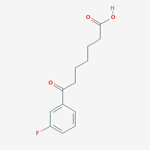 molecular formula C13H15FO3 B1325259 7-(3-Fluorophenyl)-7-oxoheptanoic acid CAS No. 898765-67-8