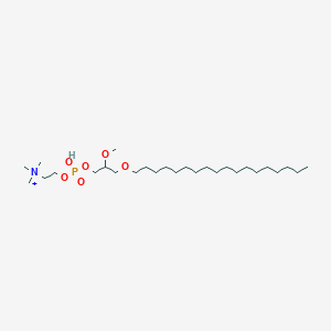 molecular formula C27H59NO6P+ B132526 3-十八烷氧基-2-甲氧基丙基膦酸胆碱 CAS No. 144615-60-1