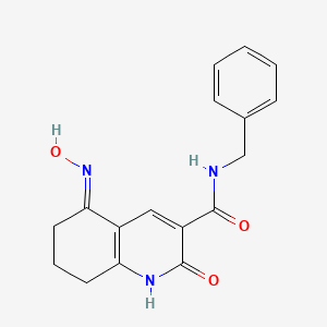 N-benzyl-5-(hydroxyimino)-2-oxo-1,2,5,6,7,8-hexahydroquinoline-3-carboxamide