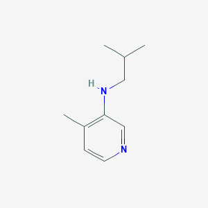 molecular formula C10H16N2 B13252627 4-methyl-N-(2-methylpropyl)pyridin-3-amine 