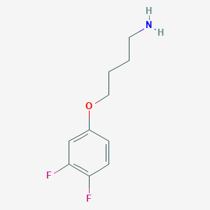 molecular formula C10H13F2NO B13252642 4-(4-Aminobutoxy)-1,2-difluorobenzene 