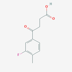 molecular formula C11H11FO3 B1325267 4-(3-Fluoro-4-methylphenyl)-4-oxobutyric acid CAS No. 898765-91-8