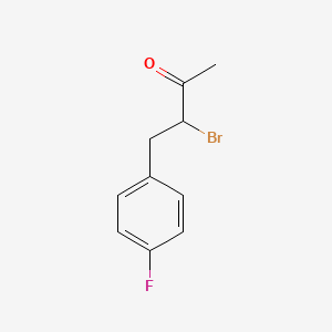 molecular formula C10H10BrFO B13252681 3-Bromo-4-(4-fluorophenyl)butan-2-one 