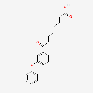 molecular formula C20H22O4 B1325269 8-Oxo-8-(3-phenoxyphenyl)octanoic acid CAS No. 951888-79-2