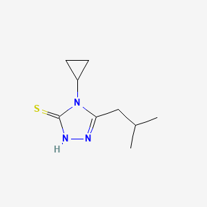 4-cyclopropyl-5-(2-methylpropyl)-4H-1,2,4-triazole-3-thiol