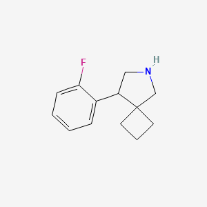 molecular formula C13H16FN B13252693 8-(2-Fluorophenyl)-6-azaspiro[3.4]octane 