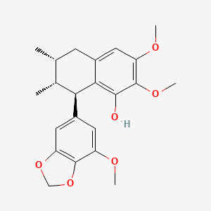 molecular formula C22H26O6 B13252708 kadsuralignan H 