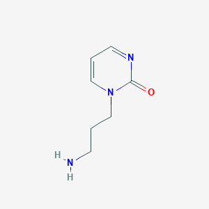 molecular formula C7H11N3O B13252713 1-(3-Aminopropyl)pyrimidin-2(1H)-one 