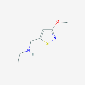 molecular formula C7H12N2OS B13252731 Ethyl[(3-methoxy-1,2-thiazol-5-yl)methyl]amine 