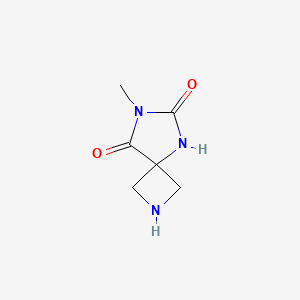 molecular formula C6H9N3O2 B13252762 7-Methyl-2,5,7-triazaspiro[3.4]octane-6,8-dione 