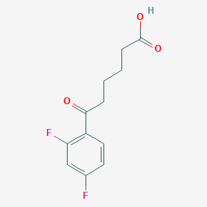 molecular formula C12H12F2O3 B1325277 6-(2,4-二氟苯基)-6-氧代己酸 CAS No. 951888-83-8