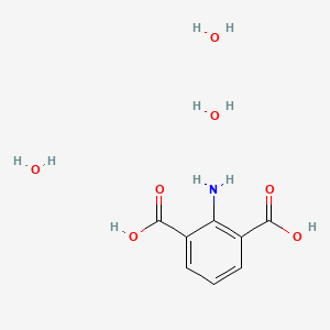 molecular formula C8H13NO7 B13252774 2-Aminobenzene-1,3-dicarboxylic acid trihydrate 