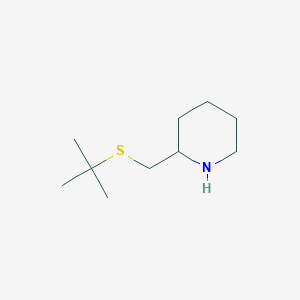 molecular formula C10H21NS B13252784 2-[(Tert-butylsulfanyl)methyl]piperidine 