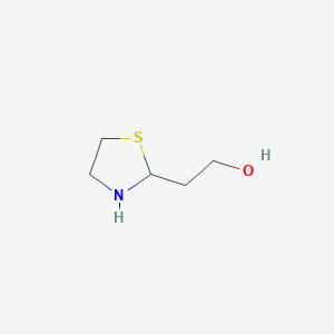 molecular formula C5H11NOS B13252786 2-(1,3-Thiazolidin-2-YL)ethan-1-OL 