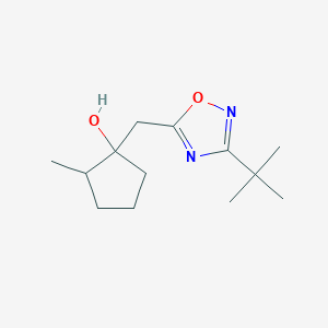 1-[(3-tert-Butyl-1,2,4-oxadiazol-5-yl)methyl]-2-methylcyclopentan-1-ol