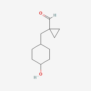 1-[(4-Hydroxycyclohexyl)methyl]cyclopropane-1-carbaldehyde