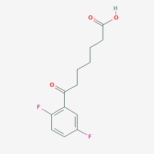 molecular formula C13H14F2O3 B1325282 7-(2,5-二氟苯基)-7-氧代庚酸 CAS No. 898766-37-5